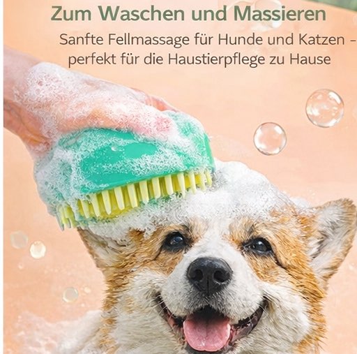 Silikonbürste mit Shampoo-Spender