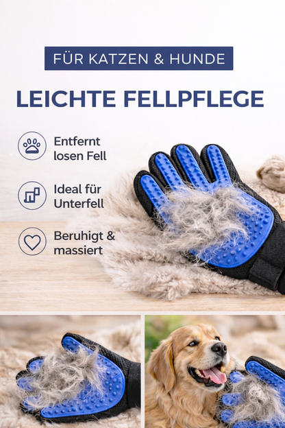 Fellpflegehandschuh für Hunde & Katzen