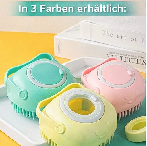 Silikonbürste mit Shampoo-Spender