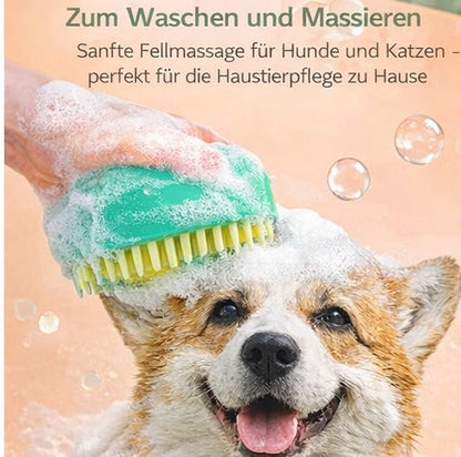 Silikonbürste mit Shampoo-Spender